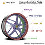 20" Staggered Artis Forged Wheels Pueblo Rose Gold Rims 