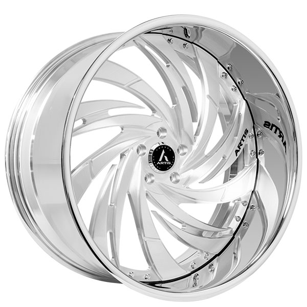 22" Artis Forged Wheels Draco Brushed Rims
