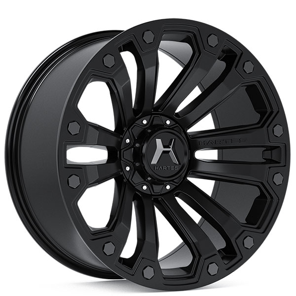 22" Hartes Metal Wheels YSM-738 Rhino Satin Black Off-Road Rims