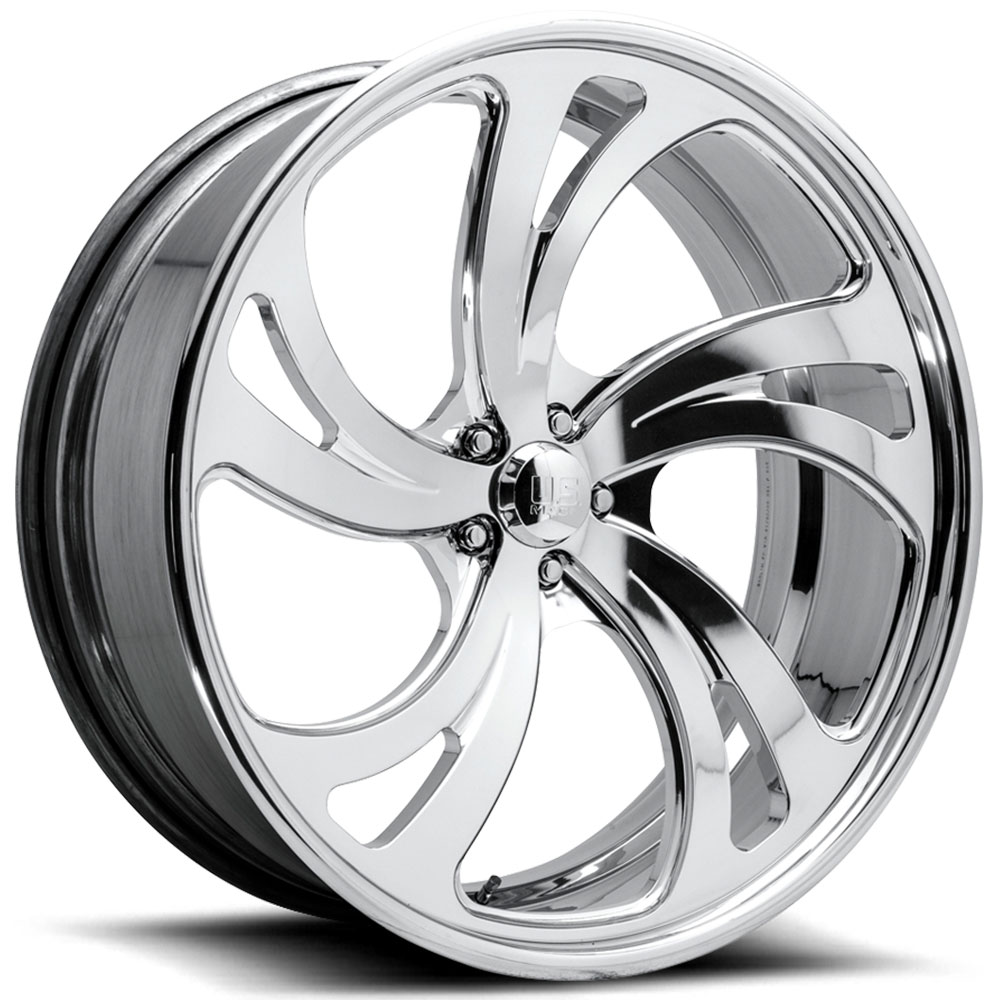 22" U.S. Mags Forged Wheels Kompressor 5 US451 Polished Tuckin Series Rims