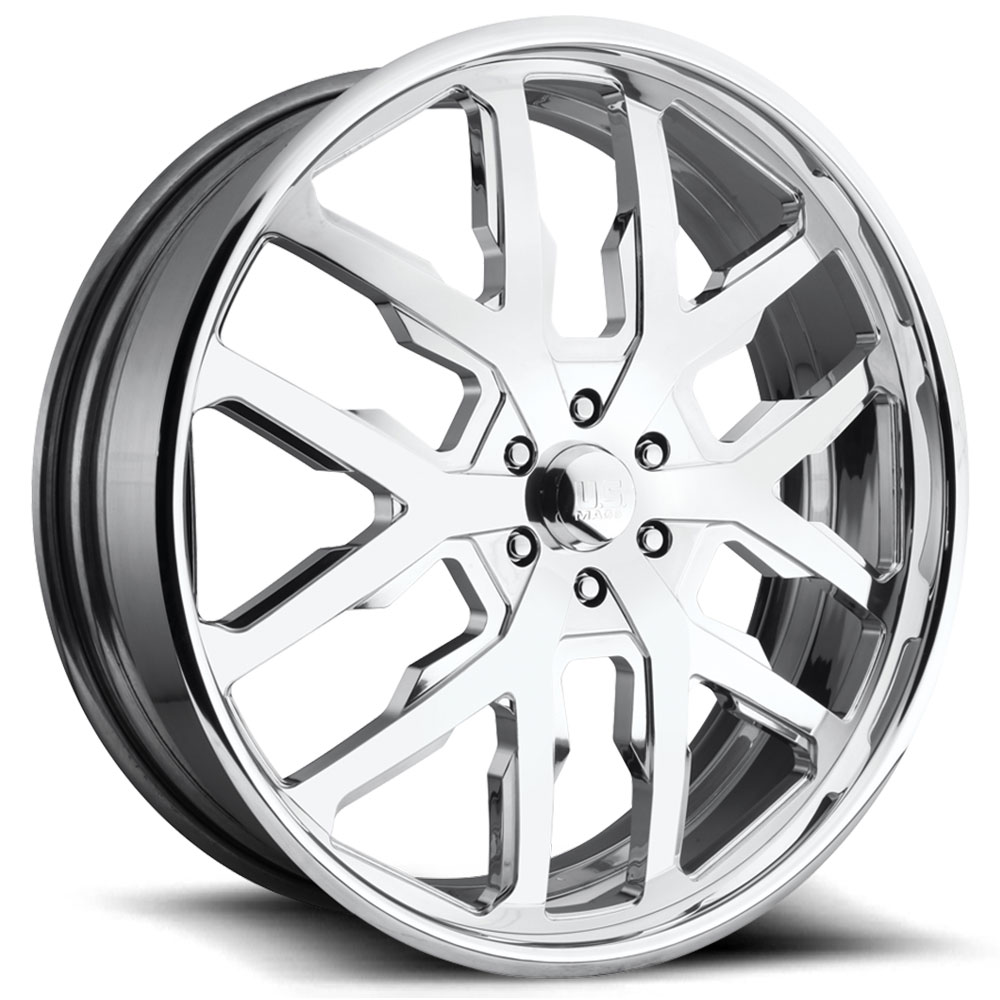 20" U.S. Mags Forged Wheels Stroke Six US717 Polished Tuckin Series Rims