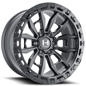 20" Hostile Wheels H130 Crandon Satin Black Off-Road Rims