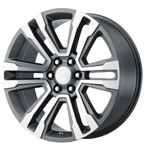 26" OE Creations Wheels PR182 Gunmetal Machined Rims