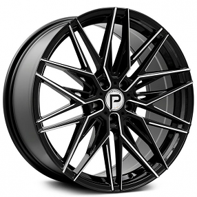 20" Pinnacle Wheels P210 Majestic Gloss Black Milled Rims