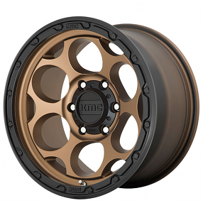 17" KMC Wheels KM541 Dirty Harry Bronze with Satin Black Lip Off-Road Rims 