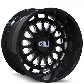 24" Cali Wheels 9113 Paradox Gloss Black Milled Off-Road Rims 