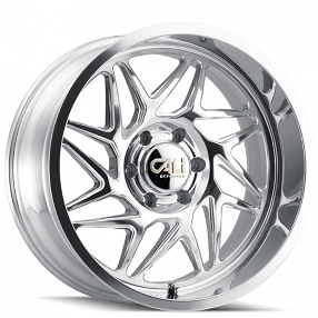 24" Cali Wheels 9112 Gemini Polished Milled Off-Road Rims 