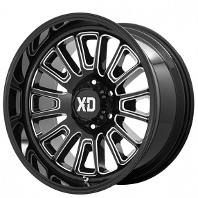 20" XD Wheels XD864 Rover Gloss Black Milled Off-Road Rims