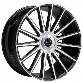 24" Gianelle Wheels Verdi with Cap Black Machined Rims 