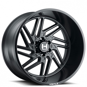 24" Hostile Wheels H116 Jigsaw Satin Black Off-Road Rims