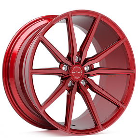 20" Staggered Inovit Wheels YSM-085 Frixion5 Candy Red with Machined Face Rims
