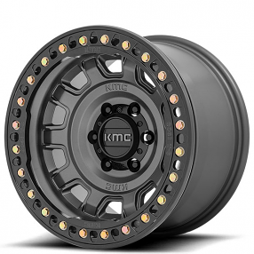 17" KMC Wheels KM236 Tank Beadlock Anthracite Off-Road Rims