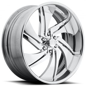22" U.S. Mags Forged Wheels Phantom 6 US474 Polished Tuckin Series Rims