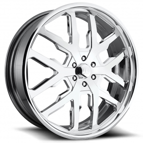 28" U.S. Mags Forged Wheels Stroke Six US717 Polished Tuckin Series Rims