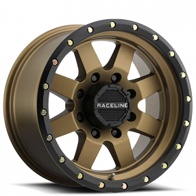 18" Raceline Wheels 935BZ Defender Bronze with Black Ring Off-Road Rims 