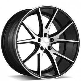 20" Staggered Element Wheels EL36 Black Machine Deep Concave Rims