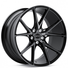 20" Staggered Inovit Wheels YSM-023 Speed Black with Machined Face and Milled Dark Tint Rims