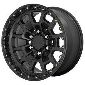 17" KMC Wheels KM718 Summit Satin Black Off-Road Rims