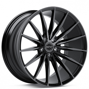 20" Staggered Inovit Wheels YSM-029 Torque Black with Machined Face and Milled Dark Tint Rims