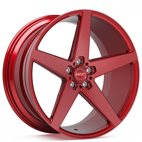 20" Staggered Inovit Wheels YSM-096 Rotor Candy Red with Machined Face Rims