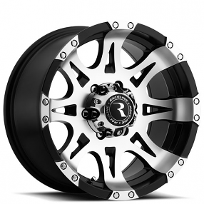 17" Raceline Wheels 982 Raptor Black with Machined Face Off-Road Rims 