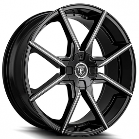22x8.5" Pinnacle Wheels P96 Hype Gloss Black Milled Rims