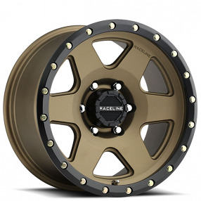 20" Raceline Wheels 946BZ Boost Bronze with Black Lip Off-Road Rims 