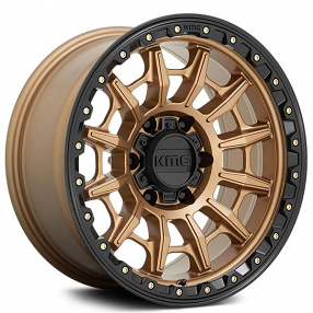 17" KMC Wheels KM547 Carnage Matte Bronze with Black Lip Off-Road Rims