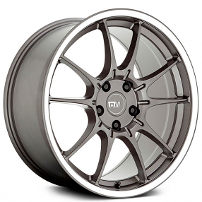 17" Motegi Racing Wheels MR152 SS5 Gunmetal with Machined Lip Rims