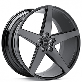 22" Staggered Inovit Wheels YSM-096 Rotor Black with Machined Face and Milled Dark Tint Rims