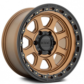 20" KMC Wheels KM548 Chase Matte Bronze with Black Lip Off-Road Rims