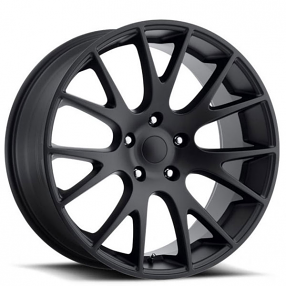 22" Staggered Dodge Challenger Hellcat Wheels FR 70 Gloss Black OEM Replica Rims