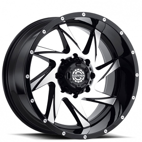 20" Scorpion Wheels SC-23 Black Machined Off-Road Rims 