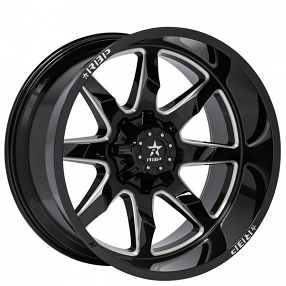 22" RBP Wheels 01R Saharan II Black with Machined Accents Off-Road Rims