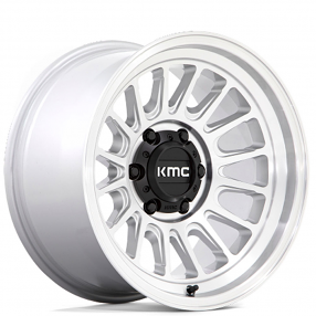 16" KMC Wheels KM724 Impact Ol Silver Machined Off-Road Rims