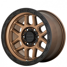 17" KMC Wheels KM544 Mesa Matte Bronze with Black Lip Off-Road Rims 