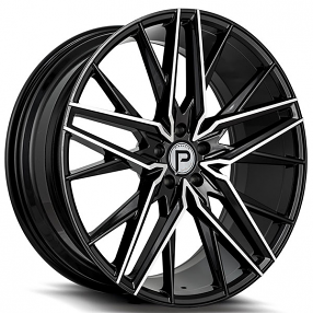 20" Pinnacle Wheels P106 Stellar Gloss Black Machined Rims