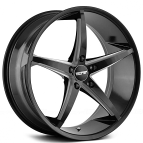 18" Touren Wheels TR70 3270 Black with Milled Spokes Rims 