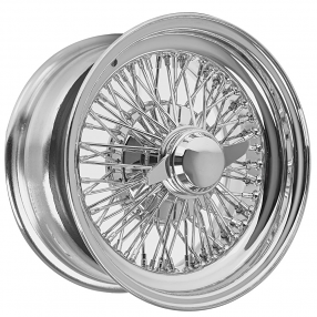 14x7" LA Wire Wheels Standard 72-Spoke Cross Lace Chrome Rims
