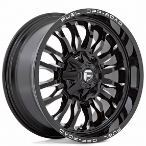 20" Fuel Wheels D795 Arc Gloss Black Milled Off-Road Rims