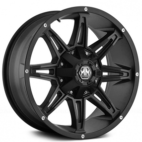 18" Mayhem Wheels 8090 Rampage Matte Black Off-Road Rims 