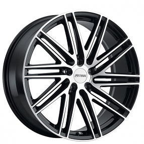 18" Petrol Wheels P1C Gloss Black with Machined Cut Face Rims 