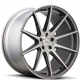 19" Varro Wheels VD10X Gloss Titanium with Brushed Face Spin Forged Rims