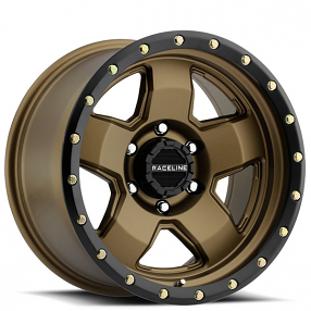 17" Raceline Wheels 937BZ Combat Bronze with Black Lip Off-Road Rims 