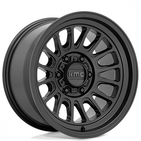 17" KMC Wheels KM724 Impact Ol Satin Black Off-Road Rims