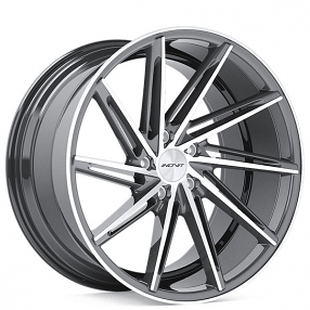 20" Staggered Inovit Wheels YSM-919 Turbine Gunmetal with Machined Face True Directional Rims