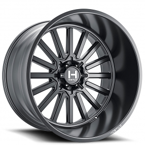 24" Hostile Wheels H127 Titan Satin Black Off-Road Rims