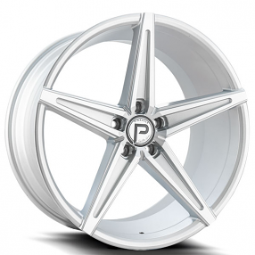 20" Pinnacle Wheels P202 Supreme Silver Machine Face Rims