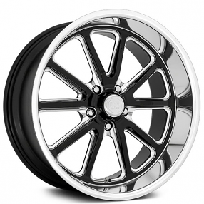 18" U.S. Mags Wheels Rambler U117 Gloss Black Milled with Diamond Cut Lip Rims 