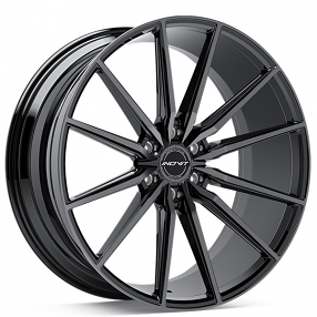 24" Inovit Wheels YSM-086 Frixion6 Black with Machined Face and Milled Dark Tint Rims
